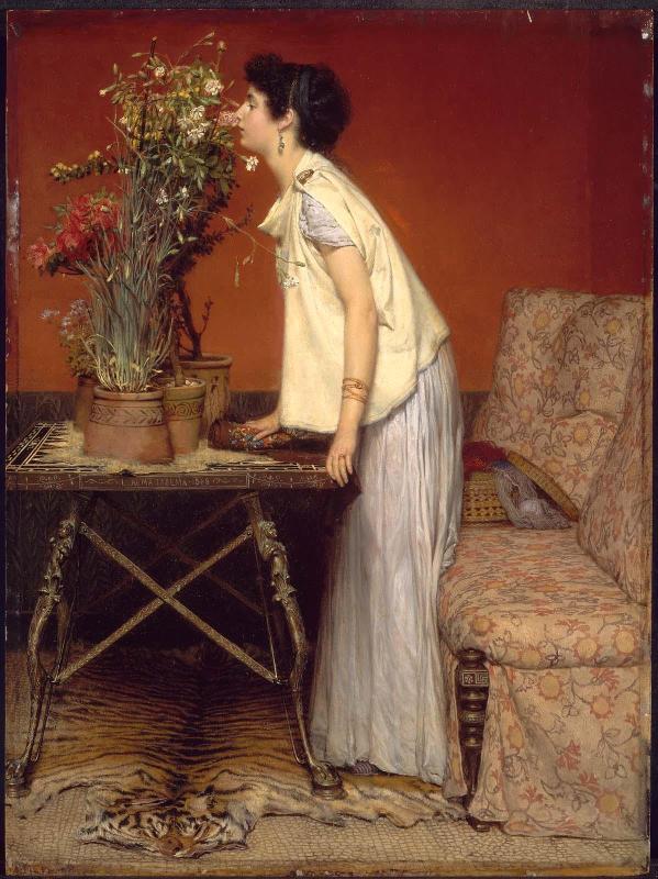 Woman and Flowers