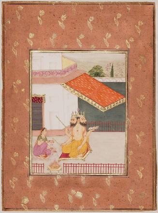 Khambhavati Ragini, from an illustrated Ragamala series