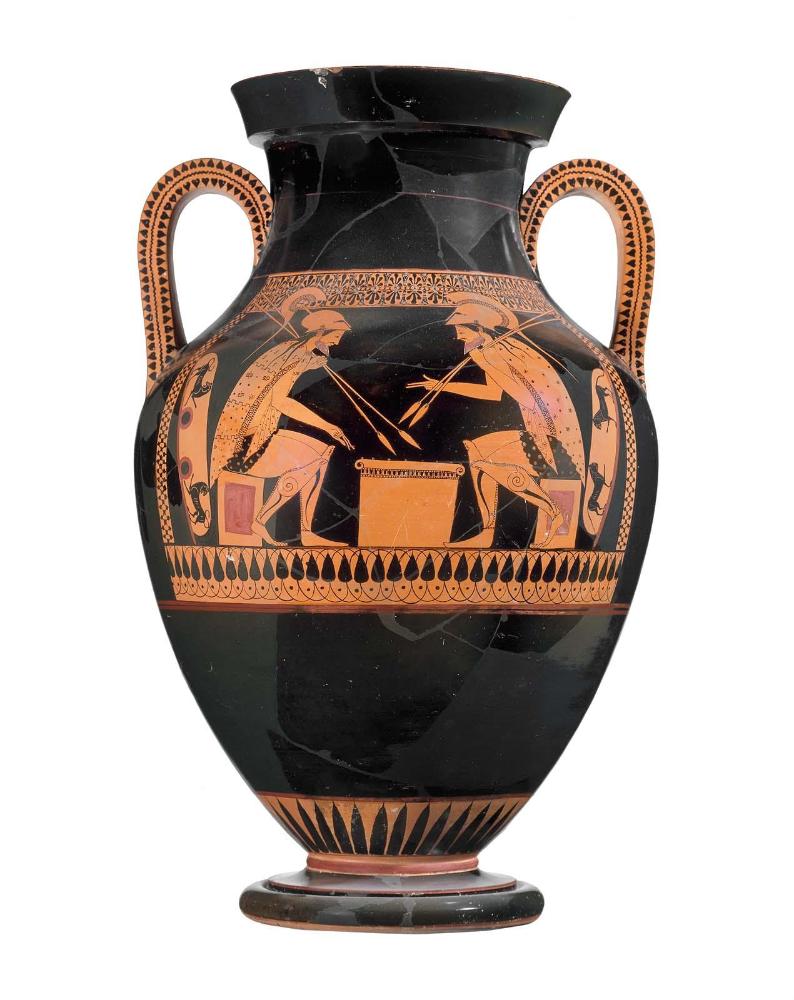 Two-handled jar (amphora) with Achilles and Ajax