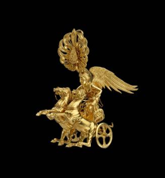 Earring with Nike driving a two-horse chariot