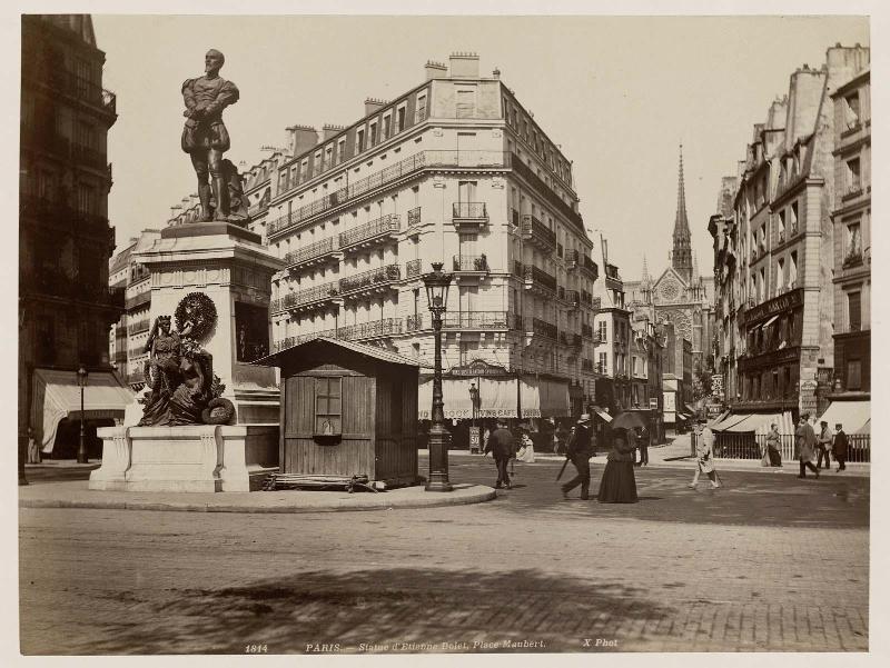 Statue d'Etienne Dolet, Place Maubert, Paris