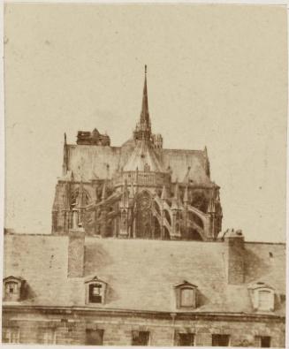 The Apse of Notre Dame, Reims, seen over roof tops