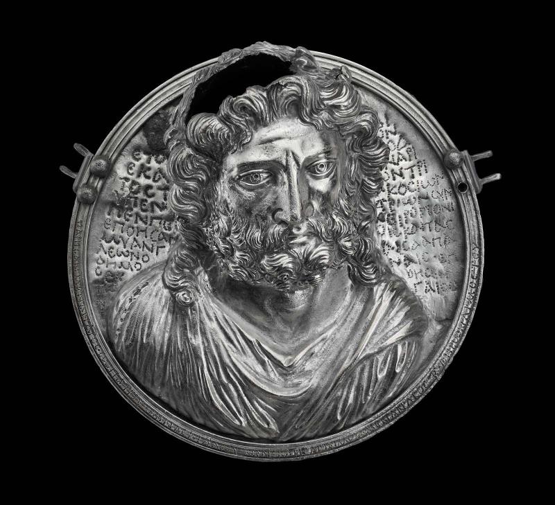 Medallion with bust of Zeus and chain
