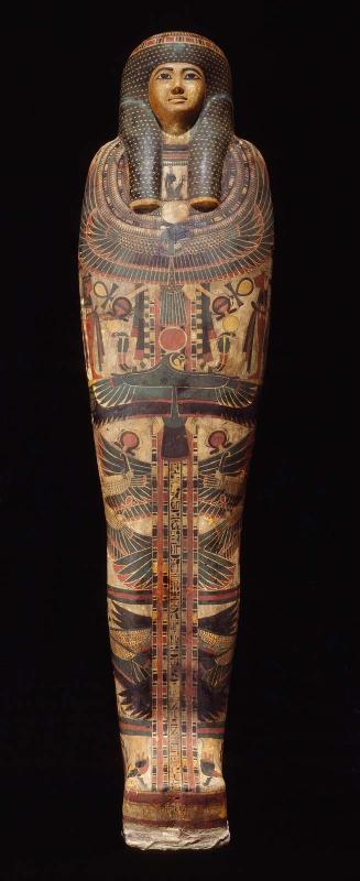 Mummy case and mummy of Tabes