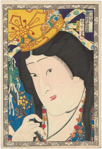 Actor Iwai Shijaku II as Uzume, from an untitled series of actor portraits