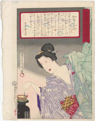 Kaga no Chiyo, from the series Thirty-six Good and Evil Beauties (Zen-aku sanjûroku bijin)