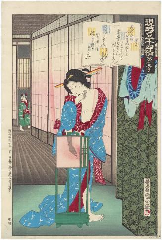No. 13, Akashi, from the series The Fifty-four Chapters [of the Tale of Genji] in Modern Times (Genji gojûyo jô)