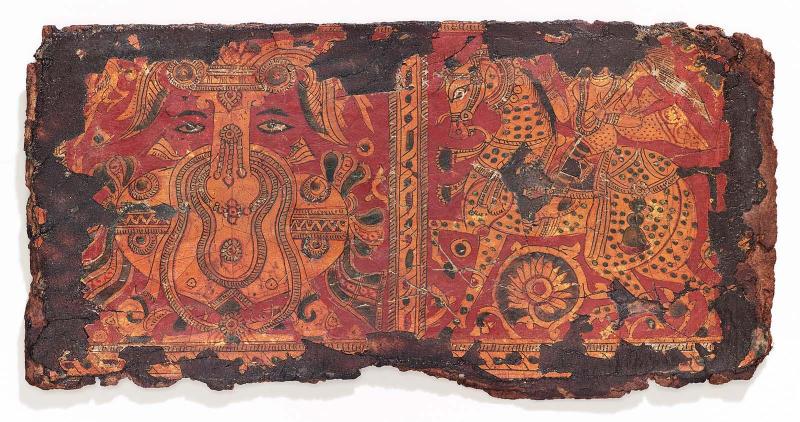 One of a pair of book covers