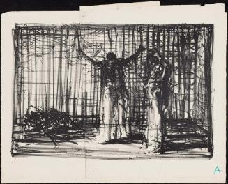 Images from a Locked Ward, Unused Study (Standing Figure with Outstretched Arms)