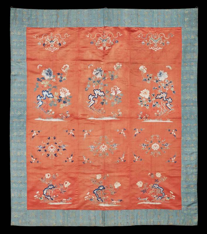 Hanging embroidered panel