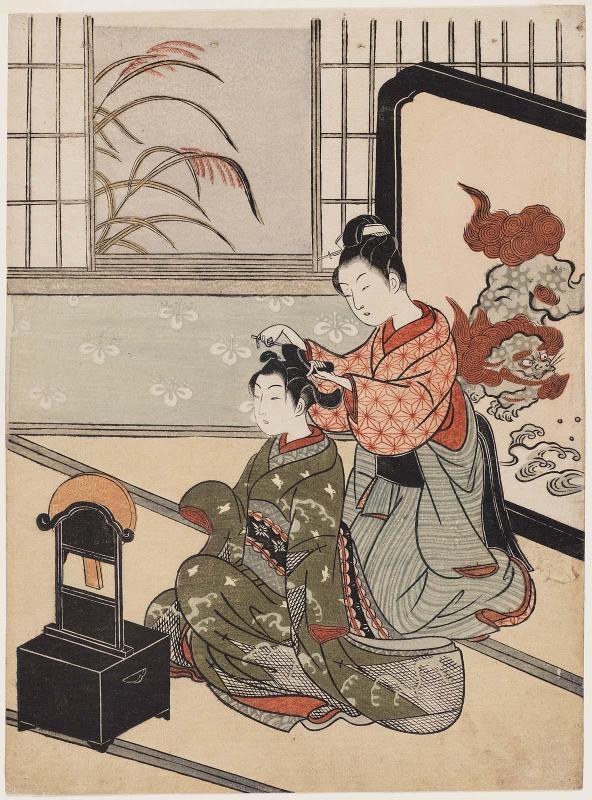 Autumn Moon of the Mirror, from the series Eight Views of the Parlor (Zashiki hakkei)