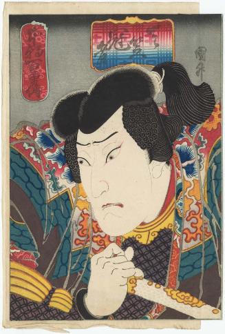 Actor Ôkawa Hashizô I as Tenjiku Kaja, from the series One Hundred Heroes of Our Country (Honchô hyakuyû den)