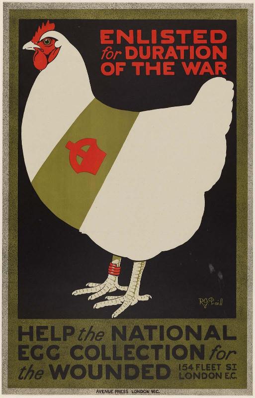 Enlisted for Duration of the War/ Help the National Egg Collection for the Wounded