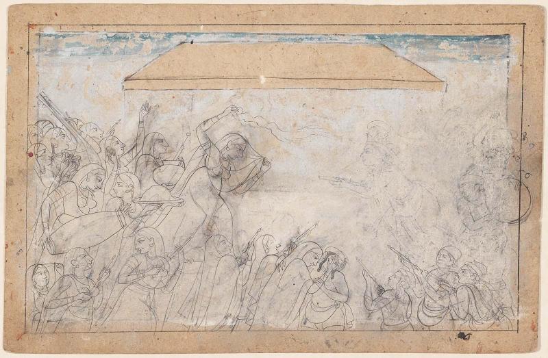 Radha and Krishna Play Holi