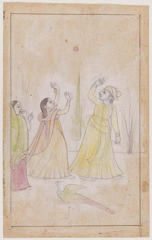 Lovers Playing with a Pomegranate