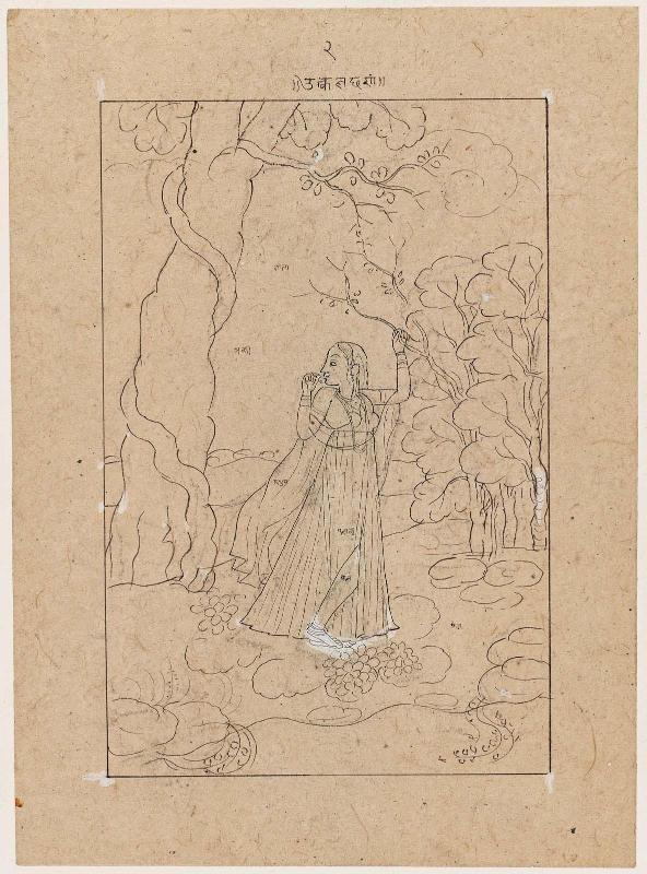 Utka Nayika  (The Heroine Who Waits Anxiously for Her Absent Lover)