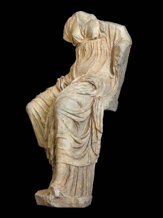 Colossal seated statue, probably of a Muse