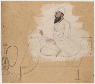 A Man Smoking a Huqqa