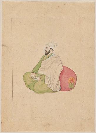 Seated Man Wearing Shawl