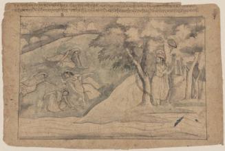 The Gopis Swoon at the Sound of Krishna's Flute
