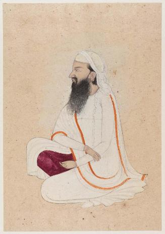 Seated man, probably a Muslim