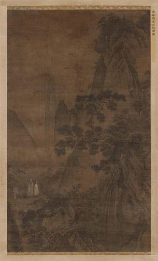 Scholars viewing waterfalls