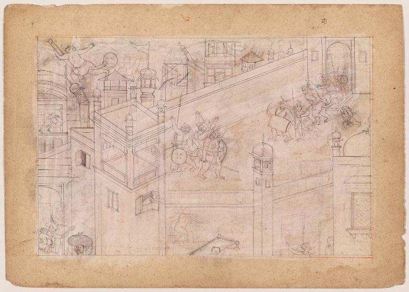 Hanuman Sets the Demon Capital on Fire