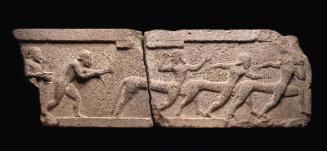Architrave relief from the Temple of Athena at Assos with a scene of Herakles and Centaurs