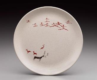 "Primitive" dinner plate