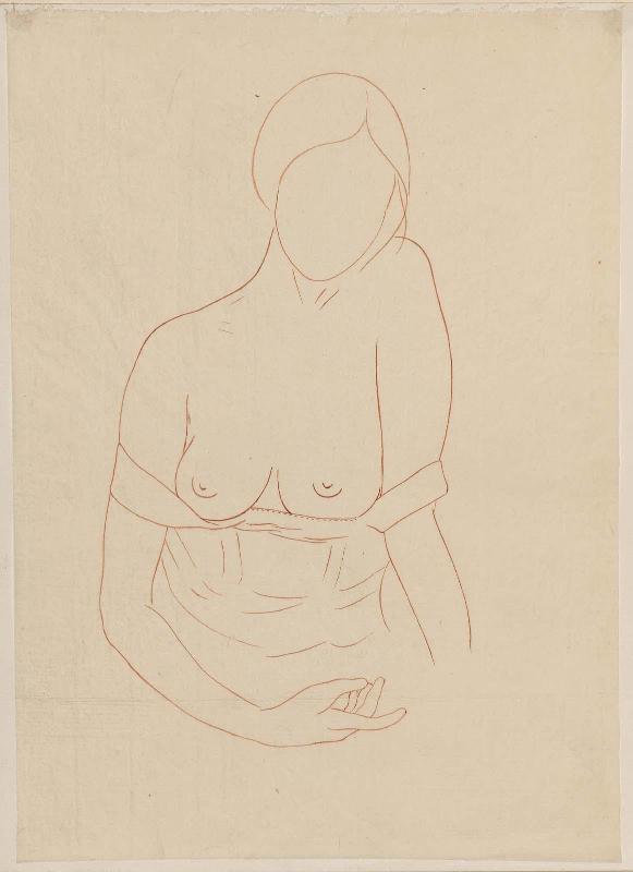 Seated Female Nude (Bust)