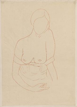 Seated Female Nude (Bust)