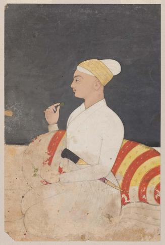 Young Man Eating 'Pan', seated with dagger