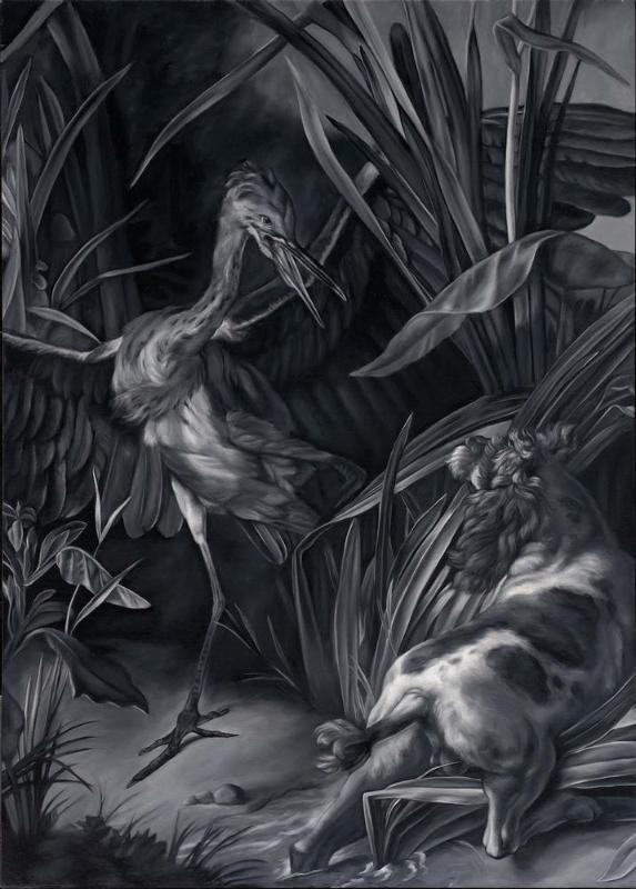 Surprised in a Glade (after Oudry)