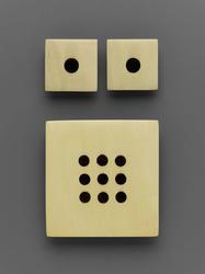 Square brooch with matching earrings