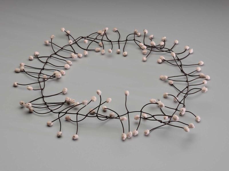 Cotton-ball necklace