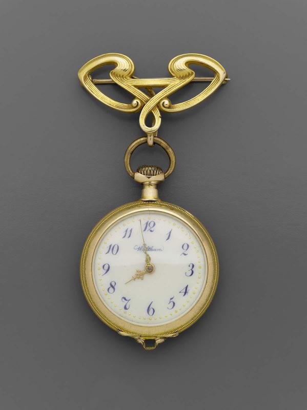 Ladies' lapel watch with enhancer