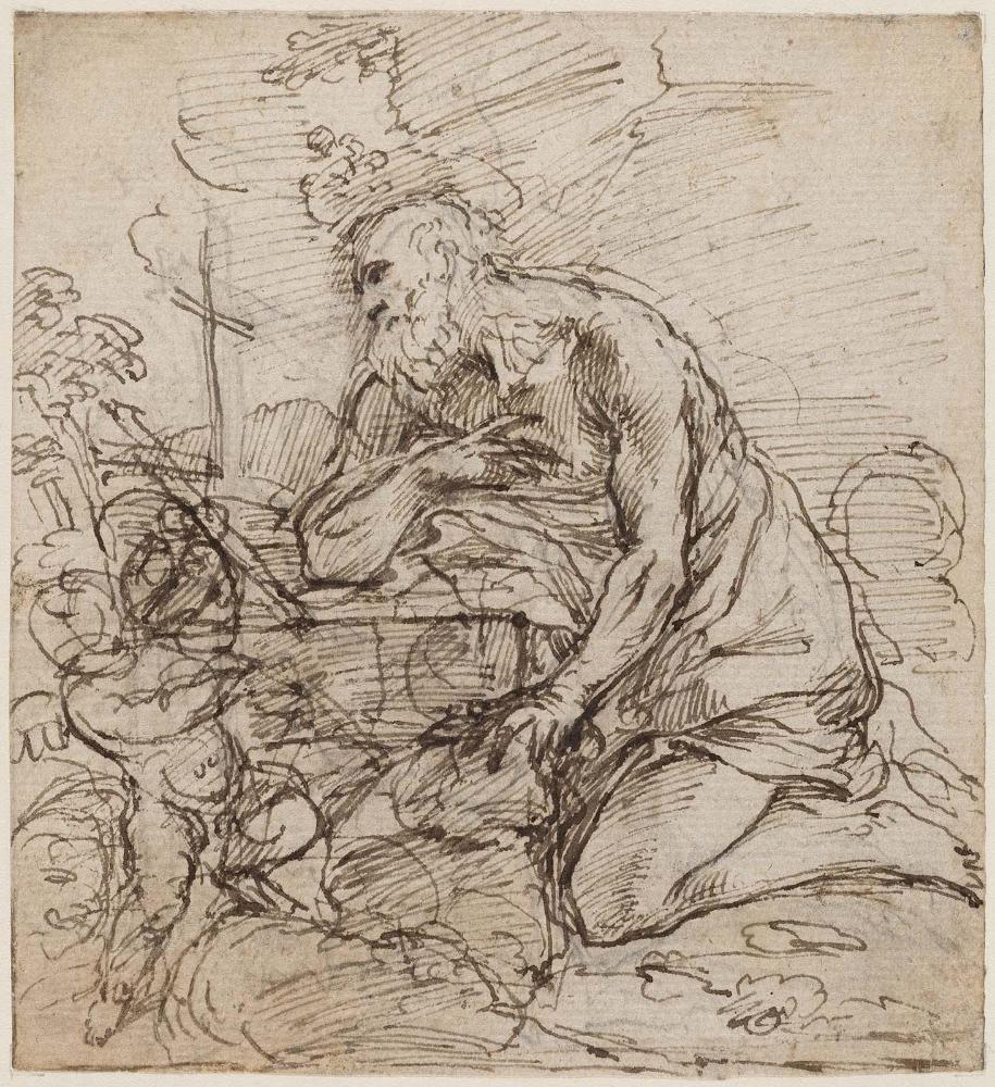 Saint Jerome (Study for the unfinished engraving)