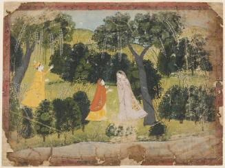 Krishna returning to Radha