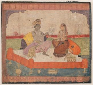 Keshava Das's "Rasikapriya": Radha serves betel to Krishna