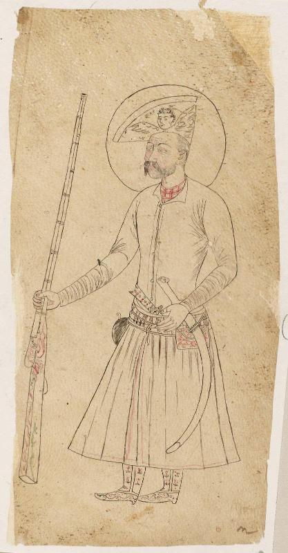Tracing of a portrait of Shah Abbas of Persia