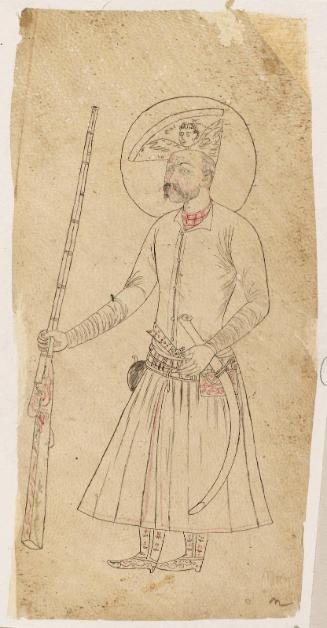 Tracing of a portrait of Shah Abbas of Persia