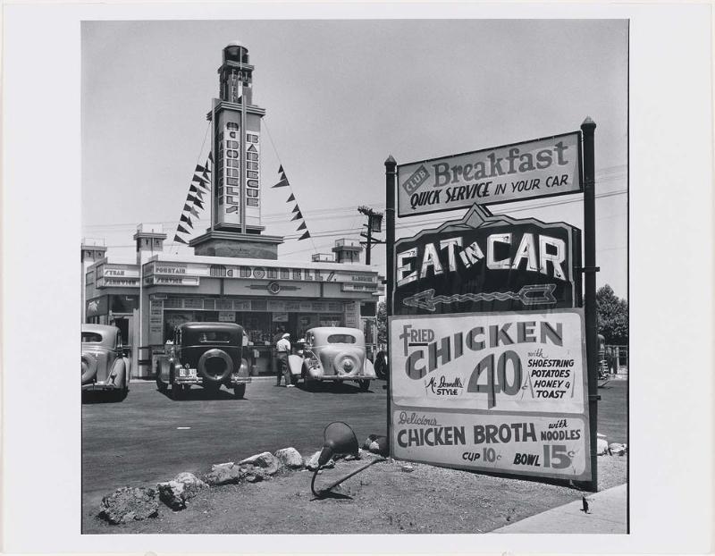 “Eat in Car” Early Drive-in Restaurant, Hollywood, 1935