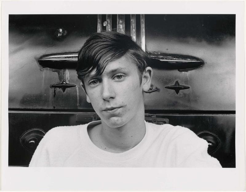 Untitled (Boy in Front of Car) from the Millerton, NY series