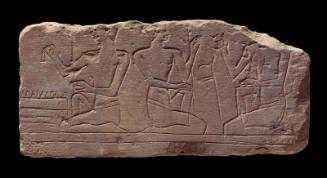 Relief of men playing senet