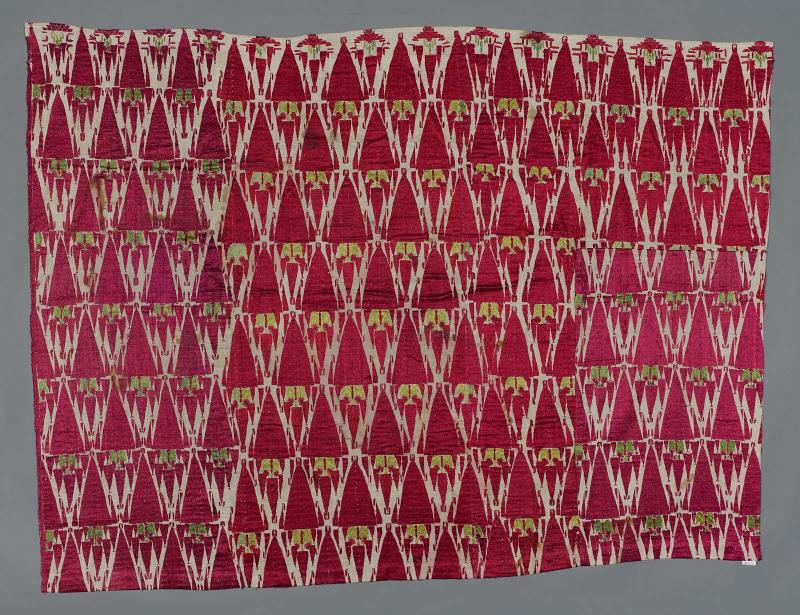 Panel of embroidered cotton