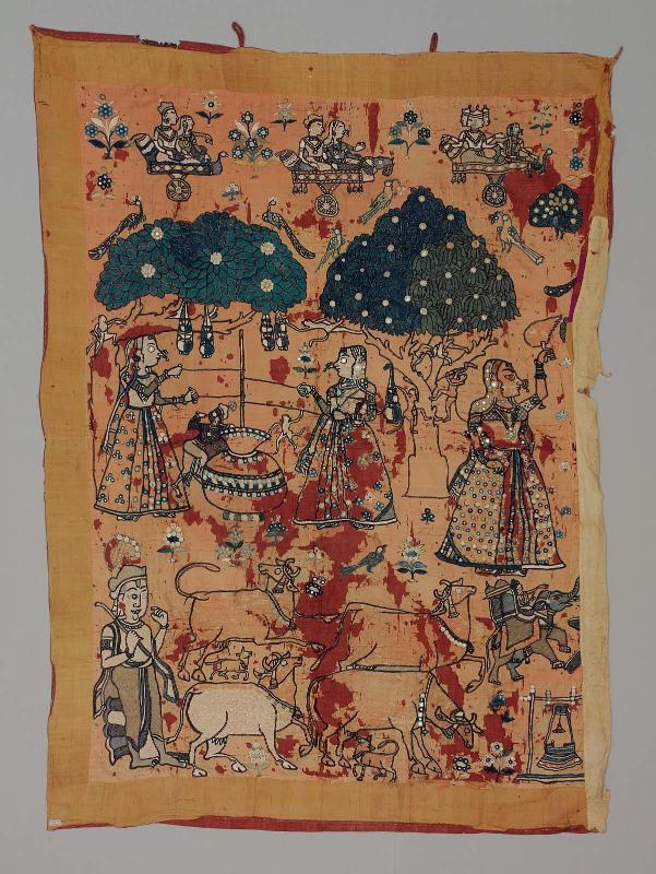 Embroidered panel