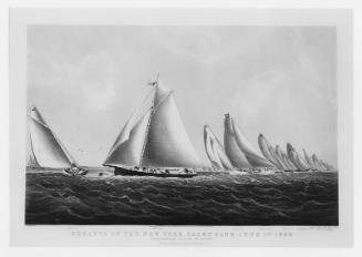 Regatta of the New York Yacht Club, June 1st 1854. Rounding the S. W. Spit