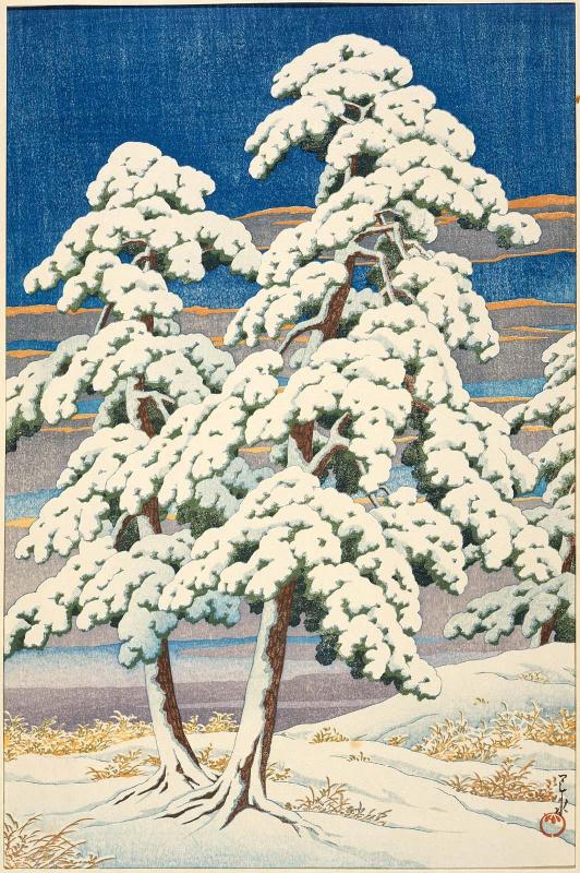 Pines in Clear Weather after Snow (Matsu no yukibare)