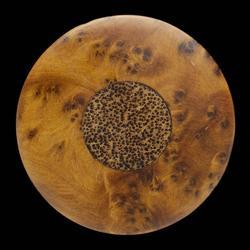 Inlaid circular brooch