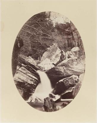Boy on Rocks, Waterfall, Williams College